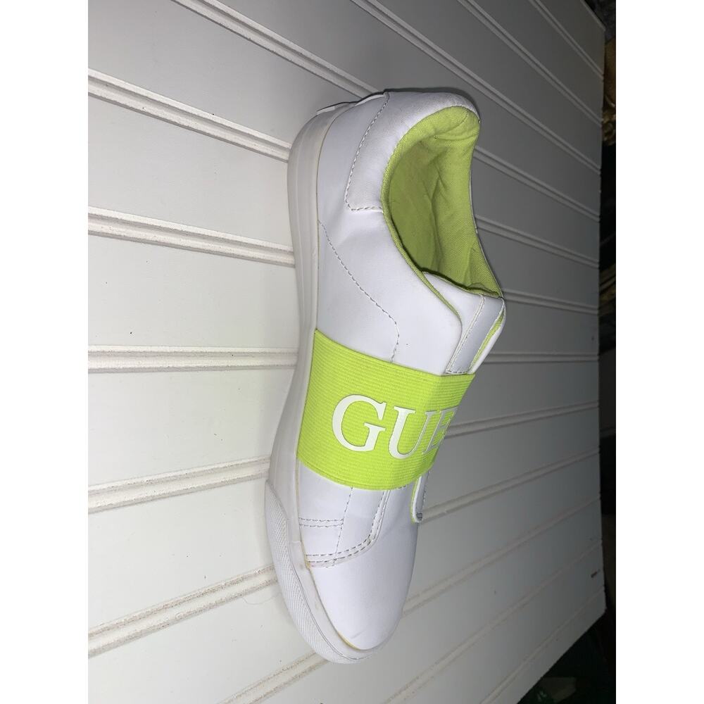 Guess‎ White Fluorescent Yellow Slip On Women’s Tennis Shoes Sz 8.5 Med - Picture 4 of 10